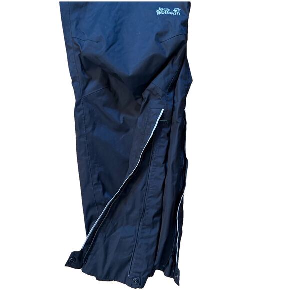 Jack Wolfskin Boys Waterproof Rain Pants Black Texapore Mesh Lined Youth Size M - Picture 4 of 7
